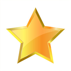 gold star on white