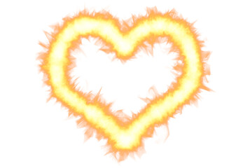 Fire heart orange love symbol flame artwork