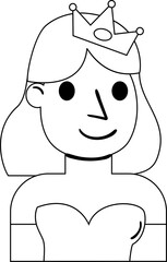 Obraz na płótnie Canvas Princess Character Halloween Icon