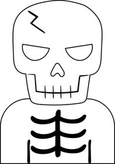 Skeleton Character Halloween Icon