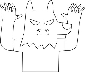 Werewolf Character Halloween Icon