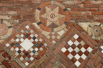 Nice mosaic made with bricks