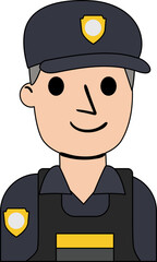 Guards Security decorative design element for website, presentation, flyer, brochure, printing, application. illustration style