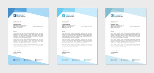 Fototapeta premium Letterhead template design for business and corporate