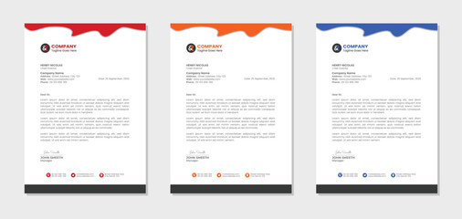 Fototapeta premium Letterhead template design for business and corporate