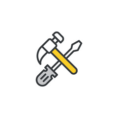 Maintenance icon design with white background stock illustration
