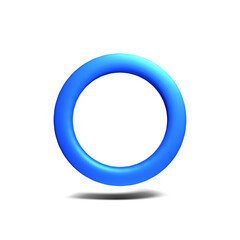 青い影付き丸アイコン。シンプルな円。