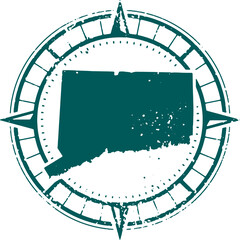 Explore Connecticut USA State Tourism Stamp