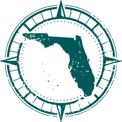 Explore Florida USA State Tourism Stamp