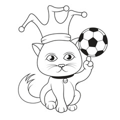 a dog is playing ball