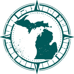 Explore Michigan USA State Tourism Stamp - 620621044