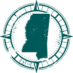 Explore Mississippi USA State Tourism Stamp