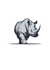 rhino illustration vector - obrazy, fototapety, plakaty
