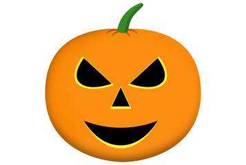 Autumn pumpkin creepy Halloween design element orange jack o lantern horror graphic design
