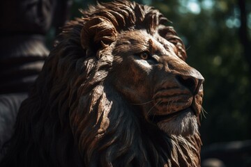 A crowned lion in the image. Generative AI