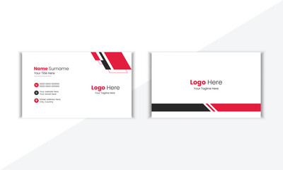 Modern And Clean Corporate Business Card Design Template With Vector Shape And Colorful Background
