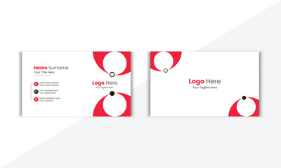 Modern And Clean Corporate Business Card Design Template With Vector Shape And Colorful Background