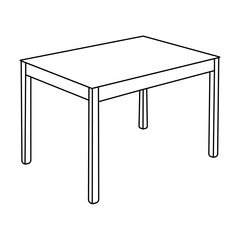 Table icon vector, filled flat sign, solid pictogram isolated on white. Symbol, logo illustration. Table and chairs. Outline icon with editable stroke. Linear symbol of the furniture and interior...
