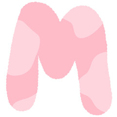 pink letters wavy line decoration