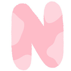 pink letters wavy line decoration