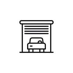 Garage icon design with white background stock illustration