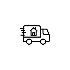 Moving House icon design with white background stock illustration