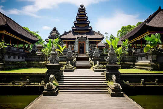 View of pura taman ayun temple in bali, indonesia,ultra HD, 4k resolution