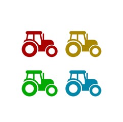 Tractor icon set