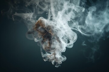 3D-generated transparent white clouds with a smoke effect. Generative AI