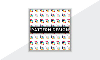 Colorful And Unique Pattern Design Template With Minimal Shape And Vector Background