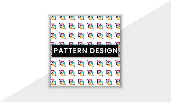 Colorful And Unique Pattern Design Template With Minimal Shape And Vector Background