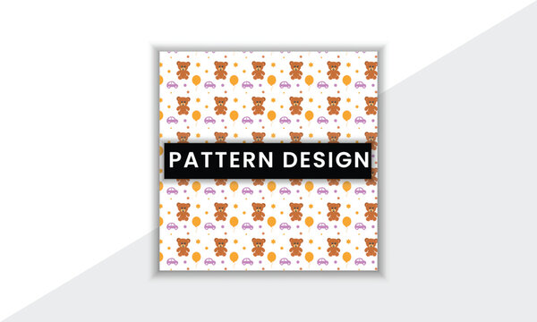 Colorful And Unique Pattern Design Template With Minimal Shape And Vector Background
