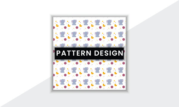 Colorful And Unique Pattern Design Template With Minimal Shape And Vector Background