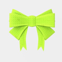 Green Bow Isolated On White Background 