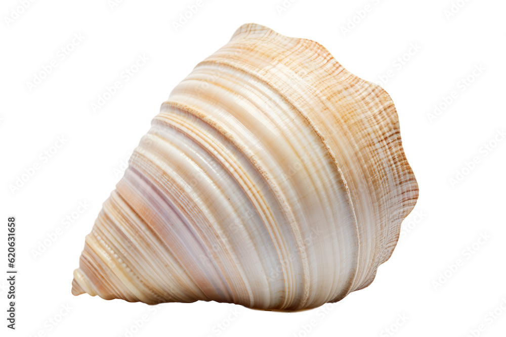 Aufkleber a close-up view of a seashell is shown by itself with no other objects around, and it is against a p