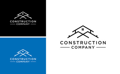 Residential Home Logo. Roof Apartment Vector. Luxury Real Estate Template