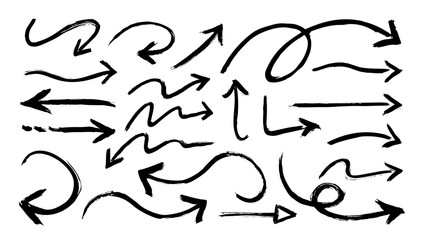 Hand drawn arrow illustration set