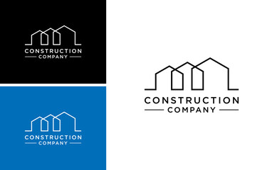 Residential Home Logo. Roof Apartment Vector. Luxury Real Estate Template