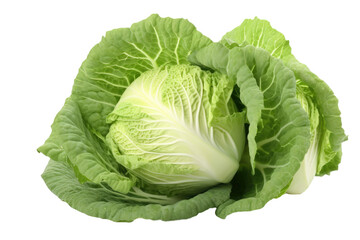 Fototapeta premium Fresh cabbage on a transparent background, separated.