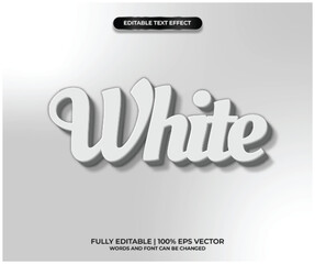 Obraz premium White 3d editable text effect