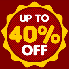 Explosive Discounts: Up to 40% off Vector Illustration