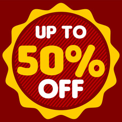 Explosive Discounts: Up to 50% off Vector Illustration