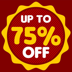 Explosive Discounts: Up to 75% off Vector Illustration