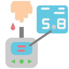 Obraz premium smart blood test flat style icons