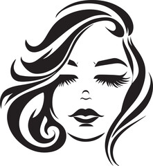 Women face vector tattoo design illustration