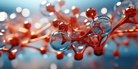 AI Generated. AI Generative. Mono single amino acid molecule graphic design deocaration. Chemistry medicine education vibe. Graphic Art