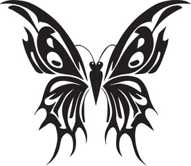 Butterfly vector tattoo design illustration