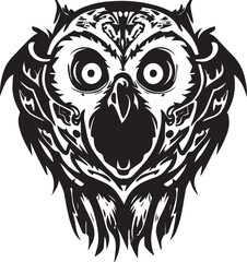Owl Vector tattoo design illustration