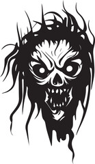 Ghost face vector silhouette