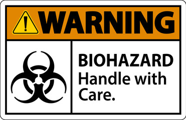 Biohazard Warning Label Biohazard, Handle With Care